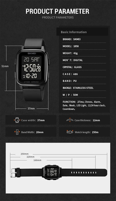 SKMEI 1858 Digital Watch- Black Dial- Black Bezel- Black Strap- TF Code SK960DB_img_8