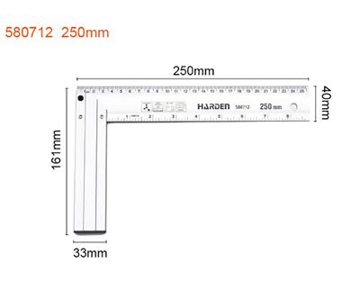 HARDEN Aluminum Try Square Matam ( 10" | 12" ), Measuring Tools, Professional Quality; 580712 | 580713_img_3