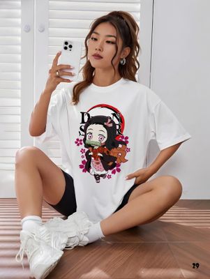 Nezuko (Demon Slayer) Anime Drop Shoulder T-shirt - 29_img_0