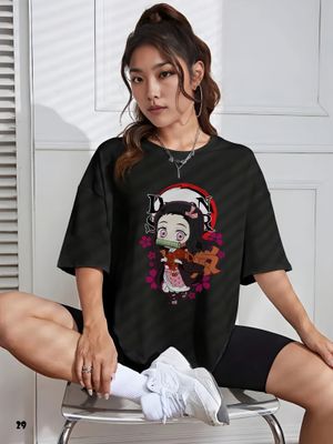 Nezuko (Demon Slayer) Anime Drop Shoulder T-shirt - 29_img_1
