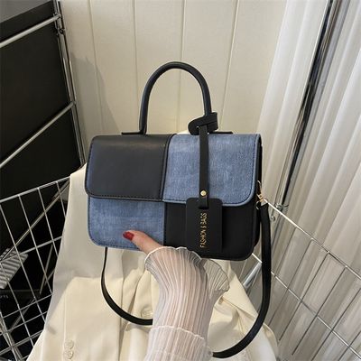 Splicing textured handbag_img_6