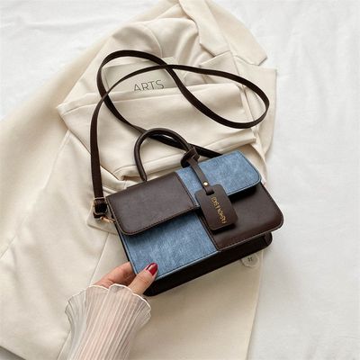 Splicing textured handbag_img_8