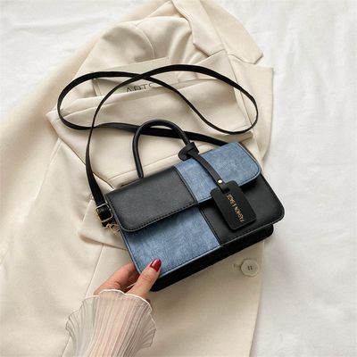 Splicing textured handbag_img_9