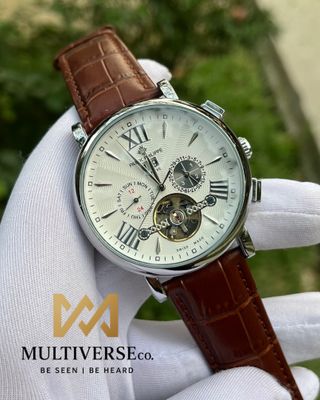 Patek Brown Belt White Dial (Semi AAA)_img_0