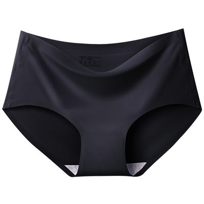 Women Ice Silk Non-trace Breathable High Waist Sexy Briefs Triangle Female Comfort_img_7