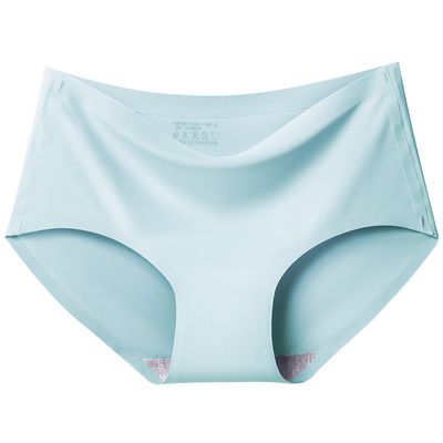 Women Ice Silk Non-trace Breathable High Waist Sexy Briefs Triangle Female Comfort_img_9