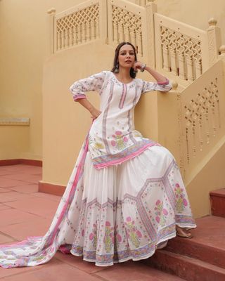 স্টাইলিশ কটন শারারা থ্রি পিস সেট (১০০% কোয়ালিটি গ্যারান্টেড)_img_5