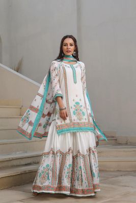 স্টাইলিশ কটন শারারা থ্রি পিস সেট (১০০% কোয়ালিটি গ্যারান্টেড)_img_8