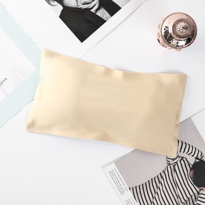 Ice Silk Strapless Bra Girls Seamless Crop Tube Top Bralette for Women Sexy Soft Bras Large Size Bustier Tops_img_11