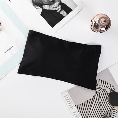 Ice Silk Strapless Bra Girls Seamless Crop Tube Top Bralette for Women Sexy Soft Bras Large Size Bustier Tops_img_7