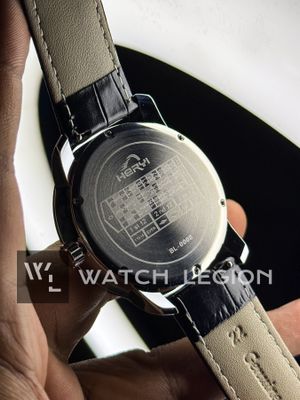 HERYI CASINO ROULETTE ICED BLACK LEATHER SILVER CASE_img_3