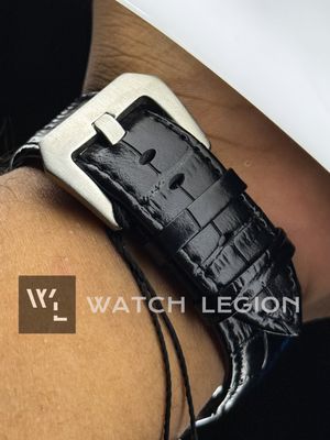 HERYI CASINO ROULETTE ICED BLACK LEATHER SILVER CASE_img_4