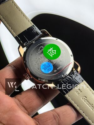 HERYI CASINO ROULETTE ICED BLACK LEATHER ROSE GOLD CASE_img_3