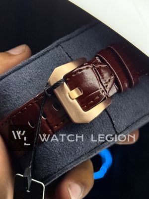 HERYI CASINO ROULETTE ICED BROWN LEATHER ROSE GOLD CASE_img_4