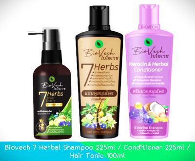 BioVech 7 Herbs Hair Tonic Shampoo/Conditioner/Hair Tonic (Combo pack) 225 ml,225 ml, 100ml_img_0