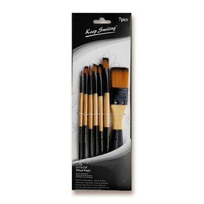 Keep Smiling 7pcs flat mix brush set_img_0