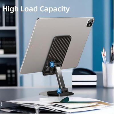 DOLPHY Adjustable & Foldable Phone/Tablet Holder | 360 Degree Metal Mobile Stand for Bed, Office Table, Desk & Home, PC, Smartphone & Tablets_img_3