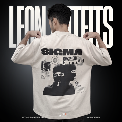 "SIGMA" Men’s Oversized Drop Shoulder T-shirt in Off White._img_2