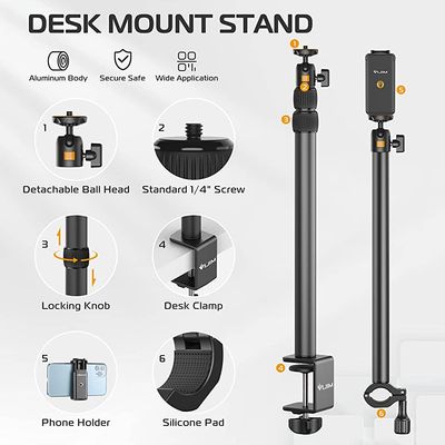 New! Overhead Desk Mount Stand For DSLR, DSLR & Ring Lights (Ulanzi VIJIM-LS02)_img_1