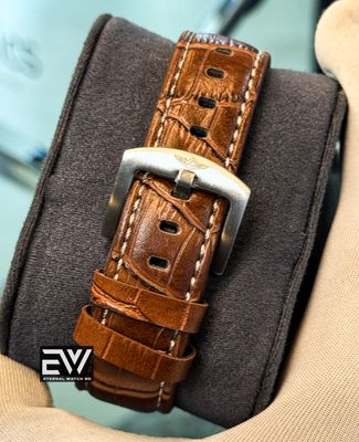 BREITLING BRWON BELT WHITE DIAL_img_2