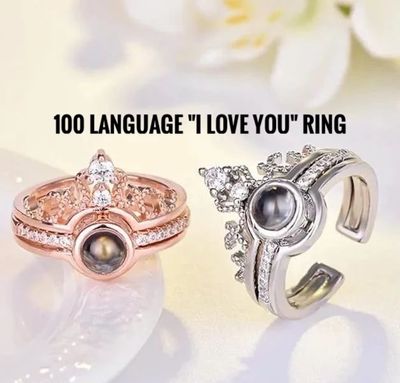 100 LANGUAGE " I LOVE YOU" RING WITH RED GIFT BOX_img_4