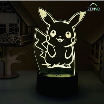 GearUP Acrylic Multicolor Night Lamp (Pikachu) WHITE_img_0