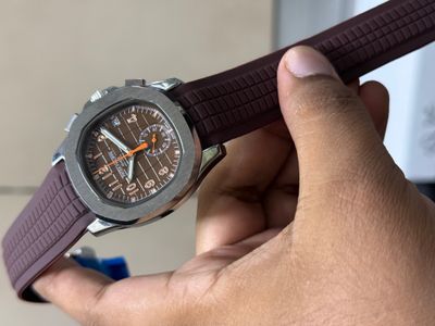 PATEK AQUANAUT MAROON BELT BROWN DIAL_img_0