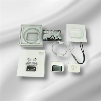 A9 Pro ANC Touch Screen Display Earbuds – White Color_img_1