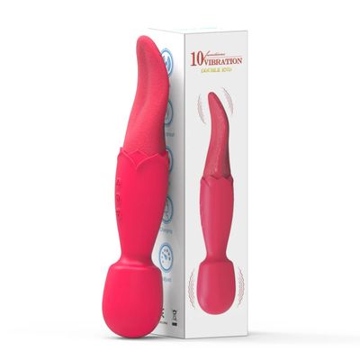 Powerful AV Vibrator Dildos Real Tongue Licking for Women 10 Modes Clitoris Stimulator G Spot Vagina Massager Sex Toys for Woman_img_1