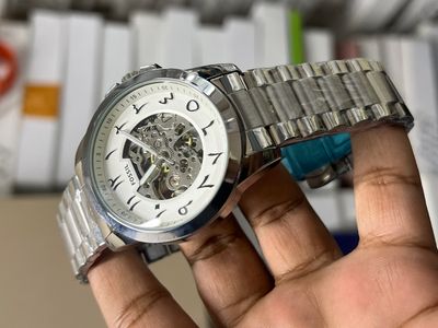 FOSSIL AUTO CHAIN ARABIC WHITE DIAL_img_0