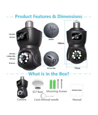 V380 E9 Dual Lens Bulb PTZ IP Camera_img_1