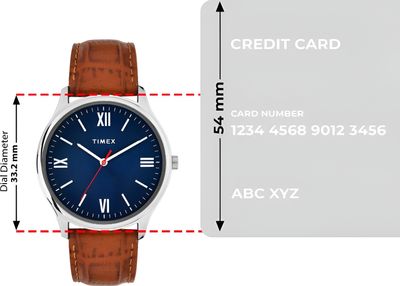 TIMEX  Blue Dial Leather Strap Analog Watch - For Men_img_3