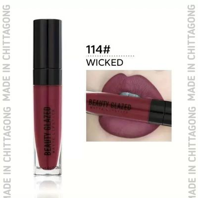 Beauty Glazed Matte Lipstick - Wicked 114#_img_0