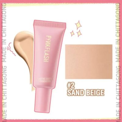 PinkFlash Long Lasting Matte Foundation 25g - #2 Sand beige - Suitable for light to warm_img_0