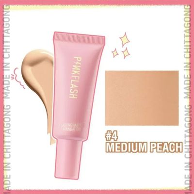PinkFlash Long Lasting Matte Foundation 25g - #4 Medium peach - Suitable for warm pink_img_0