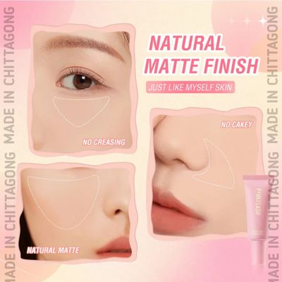 PinkFlash Long Lasting Matte Foundation 25g - #4 Medium peach - Suitable for warm pink_img_1