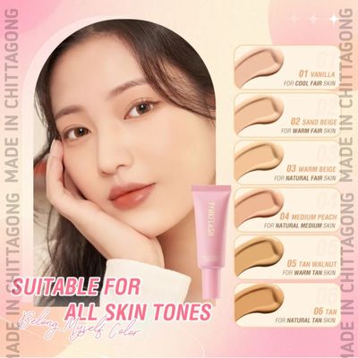PinkFlash Long Lasting Matte Foundation 25g - #4 Medium peach - Suitable for warm pink_img_2