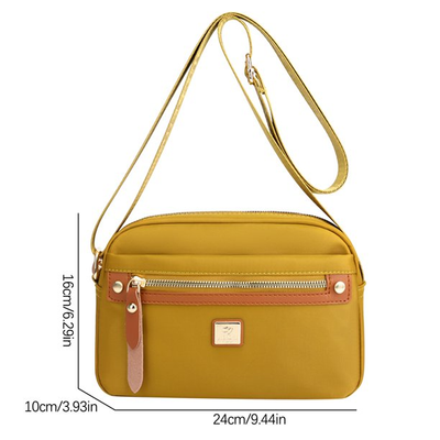 Nylon Fashion Cross-body Bag Lightweight Portable Shoulder Bag(golden color)_img_1