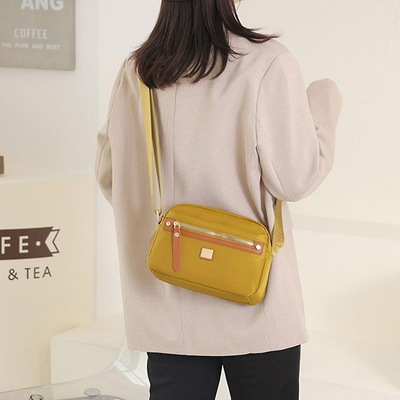 Nylon Fashion Cross-body Bag Lightweight Portable Shoulder Bag(golden color)_img_2