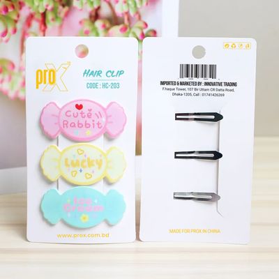 ProX Essential Hair Clip For Women HC-203-1 ( 3pcs ) Multi-Color_img_0