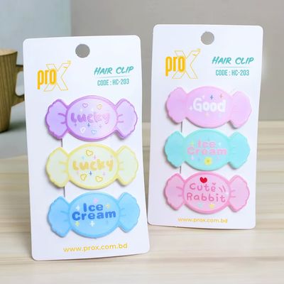 ProX Essential Hair Clip For Women HC-203-1 ( 3pcs ) Multi-Color_img_1