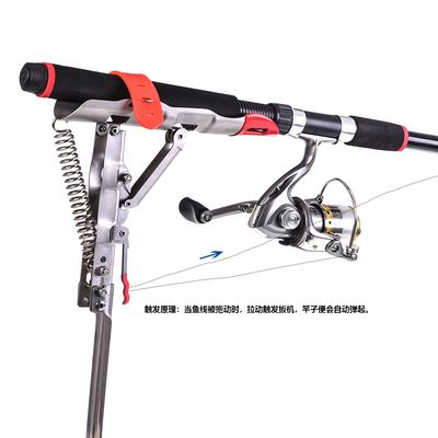 Leo the fourth generation automatic pole lifting bracket Fishing Rod mount Stainless Steel Rod Stand for Ground Support Brackets, Adjustable Fish Rod Holders for Bank Ground Fishing_img_12