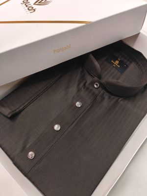 Luxury Cotton Coffee Panjabi_img_1