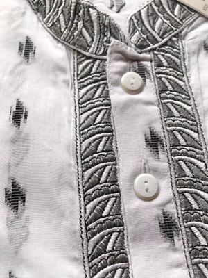 Elegant White Printed Fotua - Premium Quality Traditional Wear_img_2