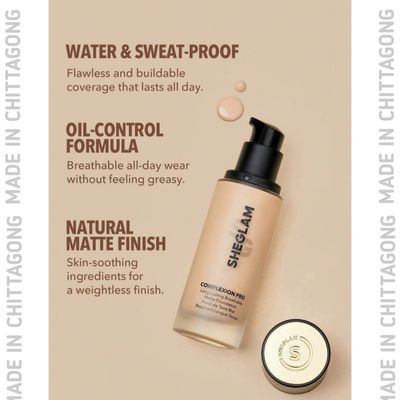 Sheglam Complexion Pro Long Lasting Breathable Matte Foundation-Honey_img_3
