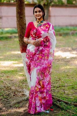 Chanderi Silk Digital Print Saree - 23_img_0