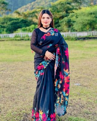Digital Print Chanderi Silk Saree_img_0