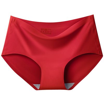 Women Ice Silk Non-trace Breathable High Waist Sexy Briefs Triangle Female Comfort_img_6