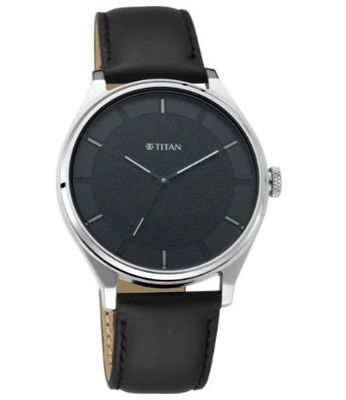 Titan Workwear Watch With Black Dial & Leather Strap – NS1802SL11_img_0