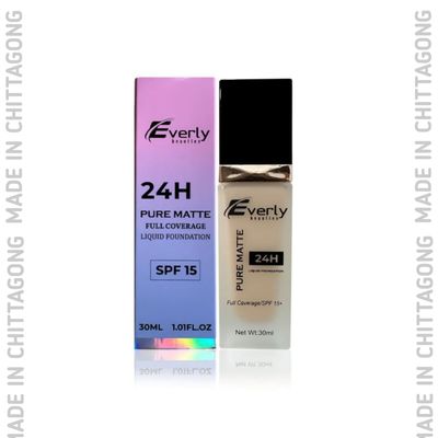 Everly Beauties Pure Matte Full Coverage Foundation - Honey_img_0